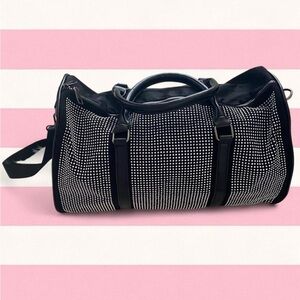 Nordstrom Stylish Black and White Studded Travel Bag Gym Bag Carryon Handbag